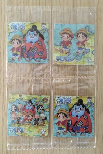 不二家 ワンピース コラボレーション 第二弾 オリジナルシール 3種類 4枚