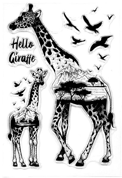 クリアスタンプ1642:Hello Giraffe《2点で15%、3点で20%OFF》