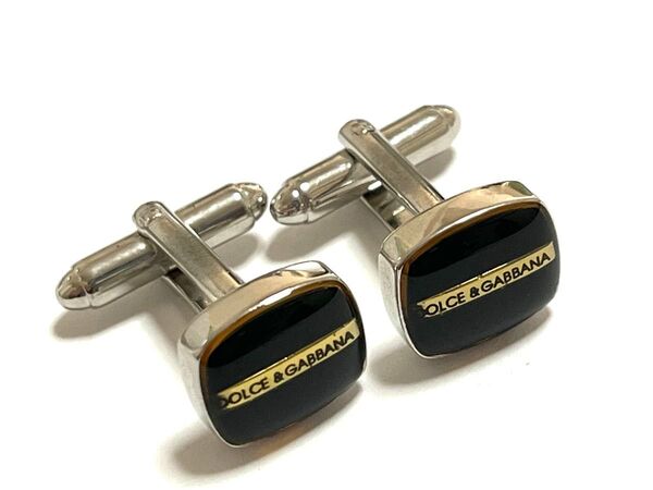 DOLCE GABBANA ドルチェ&ガッバーナ カフス ブラックシルバー