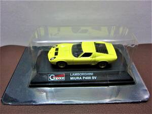 G.space☆ランボルギーニ ダイキャストカーコレクションVol.1☆LAMBORGHINI MIURA P400 SV イエロー☆1/72☆G.arrows2007