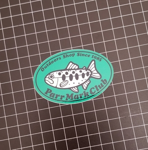 デッドストック品　Parr Mark Club パーマーククラブ　ステッカー　シール　サケ　ヤマメ　イワナ　サーモン　山女魚　岩魚　渓流　新潟