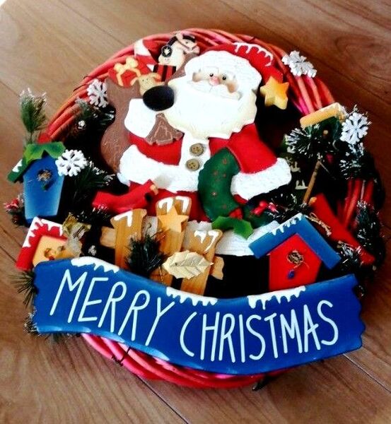 サンタ リース クリスマス 壁飾り