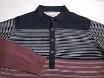 JOHN SMEDLEY ヘリテージ コレクション シーアイランドコットン/インクスタンプ 1006HRGB STRIPED SHIRT sizeM_画像3