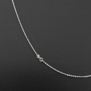 現品限り!K18WG ローズカット レーザーホール ダイヤモンド 0.06ct ペンダント