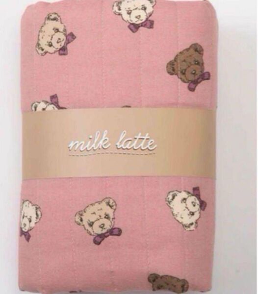 ミルクラテ milk latte キルティング生地 ふわくま ニュアンスピンク