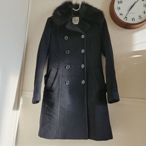 コート 黒 M サイズ &by P&D フェイクファー