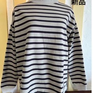 新品未使用 Clip tab(クリップタブ) デラヴェBD モックネックPO 3235C-006-612グレージュ×グレープ