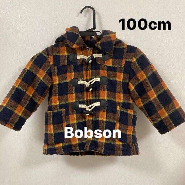子ども Bobson ダッフルコート 100cm チェック