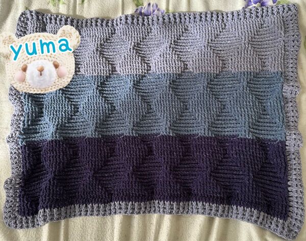 ハンドメイド ブランケット ひざ掛け