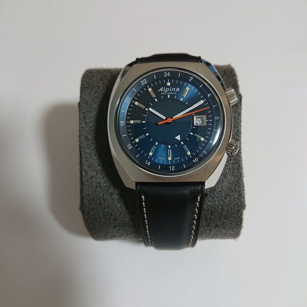 未使用 アルピナ AL-555N4H6 スタータイマー パイロット ヘリテージ オートマチック GMT