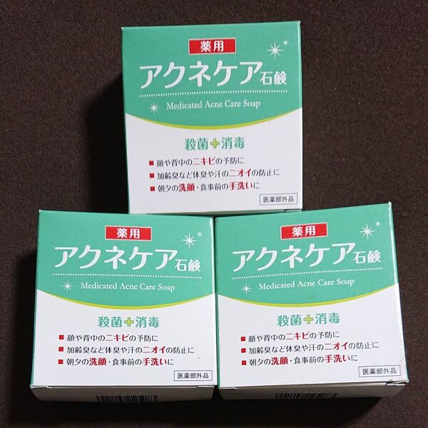 クロバーコーポレーション 薬用 アクネケア石けん 80g3個