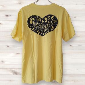 E0018 プリントスター Print star Tシャツ 半袖 (L) 黄色 ハート柄