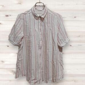 C0597 トルジャーノ TORGIANO 半袖シャツ (M) ストライプ 総柄