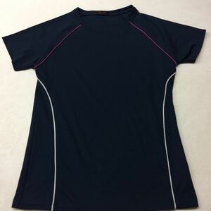 送料無料★GU SPORTS★ジーユー★半袖Tシャツ★スポーツウェア★ゴルフ テニス★レディースLサイズ★ネイビー#11213sll