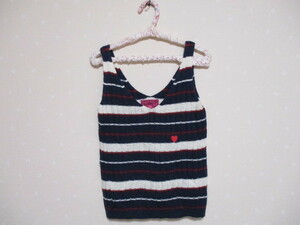 * FIORUCCI * pretty knitted the best *J-S150cm navy blue 1221