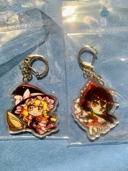 【2種セット】東方アクリルキーホルダー 博麗霊夢 霧雨魔理沙【未開封】