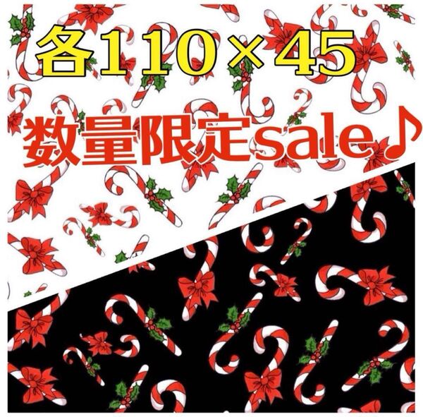 sale♪ロラライハリス生地 Candy Cane2色各110×45