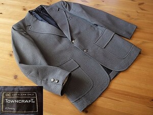 TOWNCRAFT Town craft 2. всесезонный Vintage серый блейзер tailored jacket серебряный . America б/у одежда S соответствует 