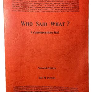 Who Said What ? 第二版 Joe M Jacobs