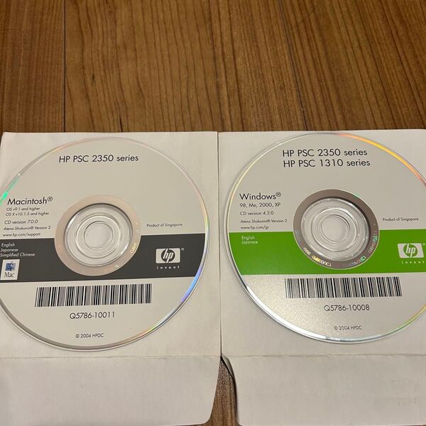 HP PSC 2350 Mac、HP PSC 2350 & 1310 Windows ディスク 送料無料