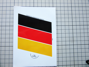 3998 【即決・定額・同梱包可能】★ GERMAN Flag - 旗 ドイツ 国旗◆ 裏面はがきタイプ☆ヴィンテージ ステッカー ☆ ◆ 