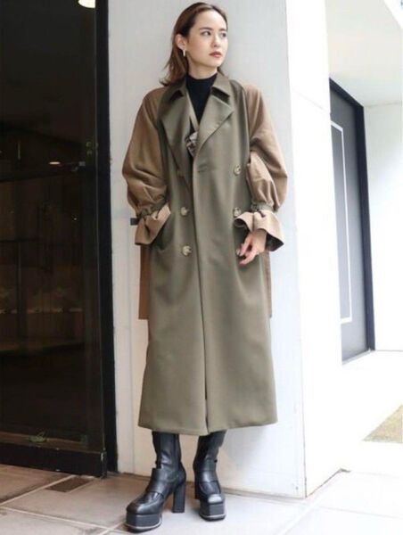 美品☆MURUA☆MURUA ムルーア コーデュロイスリーブコート トレンチコート チェスターコート オーバーコート