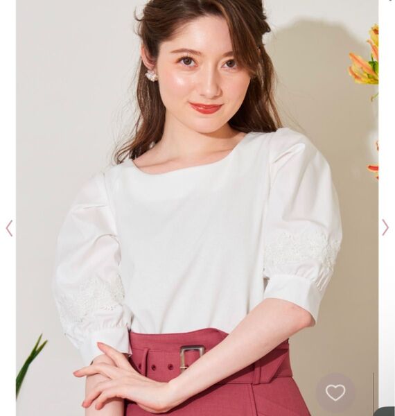 Noela パフ袖ドッキングトップス