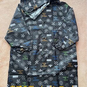 【鬼滅の刃】キッズ レインコート 雨合羽 かっぱ ブラック