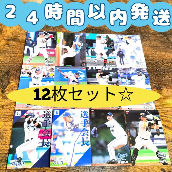 プロ野球 カルビー トレーディングカード セット 12枚 プロ野球チップス