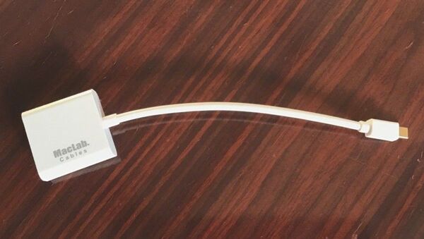 【美品】 モニター 変換 アダプタ mini DP to VGA 白