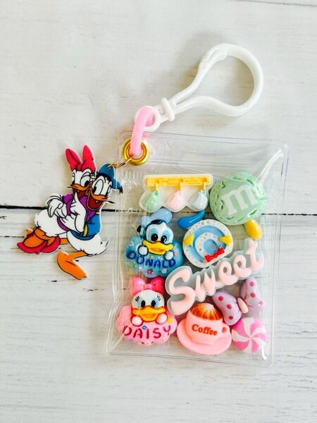 ガチャ詰めポーチ風☆アヒルちゃん☆キャンディバックキーホルダー パーツまとめ売り