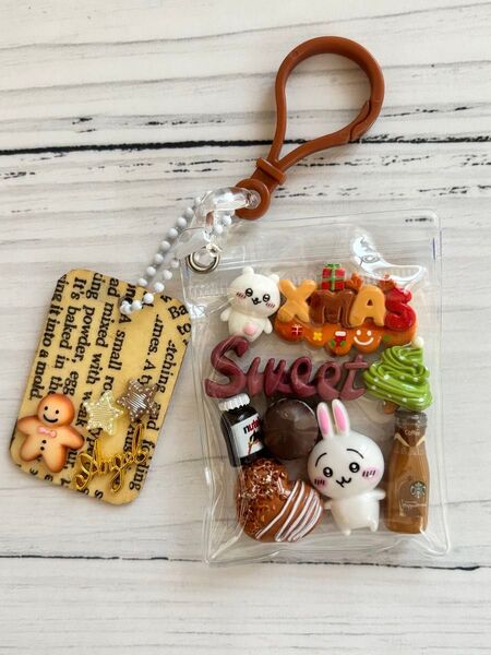 ガチャ詰めポーチ風☆可愛い動物19☆キャンディバックキーホルダー パーツまとめ売り