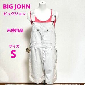 希少品 BIG JOHN ビッグジョン サロペット オーバーオール 半端丈クロップド丈 Sサイズ レディース カジュアル