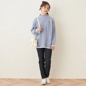 pom ponette junior ☆ ブローチつきモールニットチュニック 160