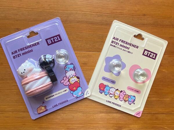 BT21 車用芳香剤 AIR FRESHENER RJ 2点セット