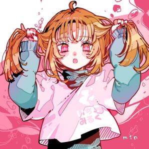 ポストカード 手描きオリジナルmin.イラスト 女の子...