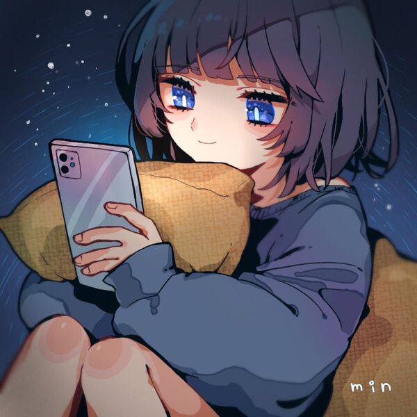 ポストカード 手描きオリジナルmin.イラスト 女の子...