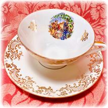 Limoges France 日本 和 江戸 着物 カップ&ソーサー ポーセリン Afternoon Tea アフタヌーンティー Porcelain JAPAN ティーカップ_画像3