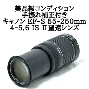 ★美品級★Canon キャノン EF-S 55-250mm F4-5.6 ISⅡ 手振れ補正付き 望遠ズームレンズ 初心者 おすすめ