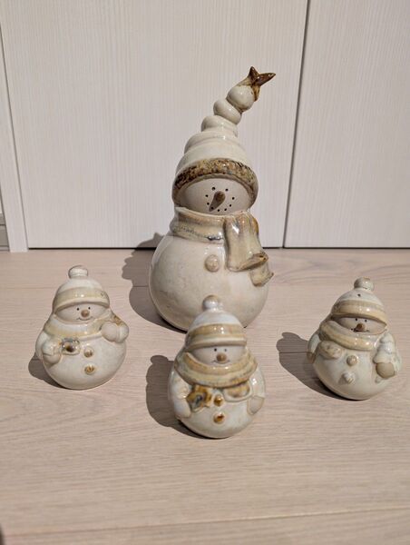 雪だるま 陶器 置物 インテリア ギフト プレゼント ギフト クリスマスプレゼント