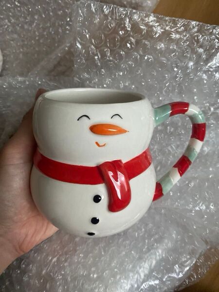 470mlマグカップ フライングタイガー クリスマス マグ 雪だるま スノーマン