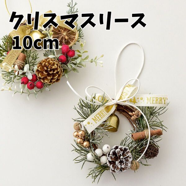 リース クリスマスリース インテリア クリスマス雑貨 造草リース 10センチ