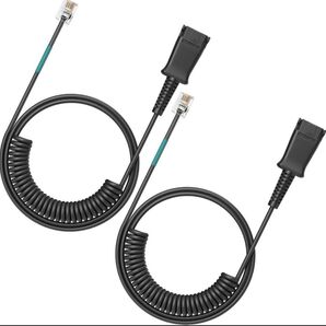 RJ9電話延長ケーブル 固定電話 電話線 二本