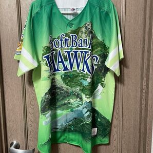 福岡ソフトバンクホークス ユニフォーム ファイト九州 マジェスティック MAJESTIC Lサイズ