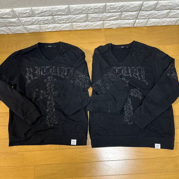 アズールバイマウジー トレーナー ユニセックス Vネック Mサイズ Sサイズ 2点セット