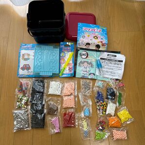 アクアビーズセット 鬼滅の刃 バケツセット 水でくっつく メイキングトイ Wアクアビーズペン フリップビーズトレイ プレゼント