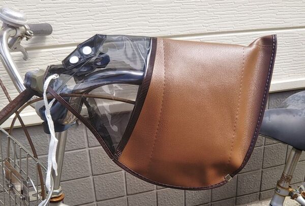自転車用品 電動アシスト/一般自転車用ハンドルカバー あったかボア付き【ブラウン(茶系)】 MARUTO