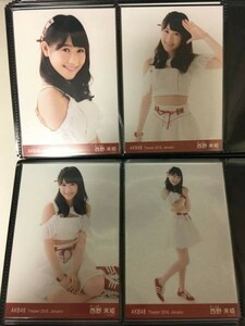 AKB48 2016 January 1月 月別 生写真 西野未姫 4種コンプ