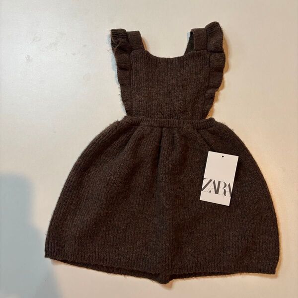 zara kids フリルニットジャンパースカート 98㎝