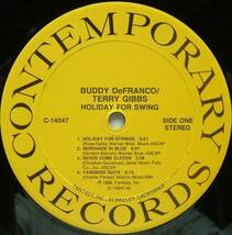 ◆ BUDDY DeFRANCO - TERRY GIBBS Quintet / Holiday For Swing ◆ Contemporary C-14047 (promo) ◆_画像3